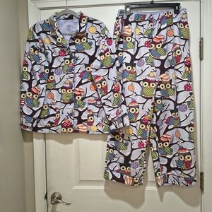 nick nora  Whimsical Owl Pajama Size XL